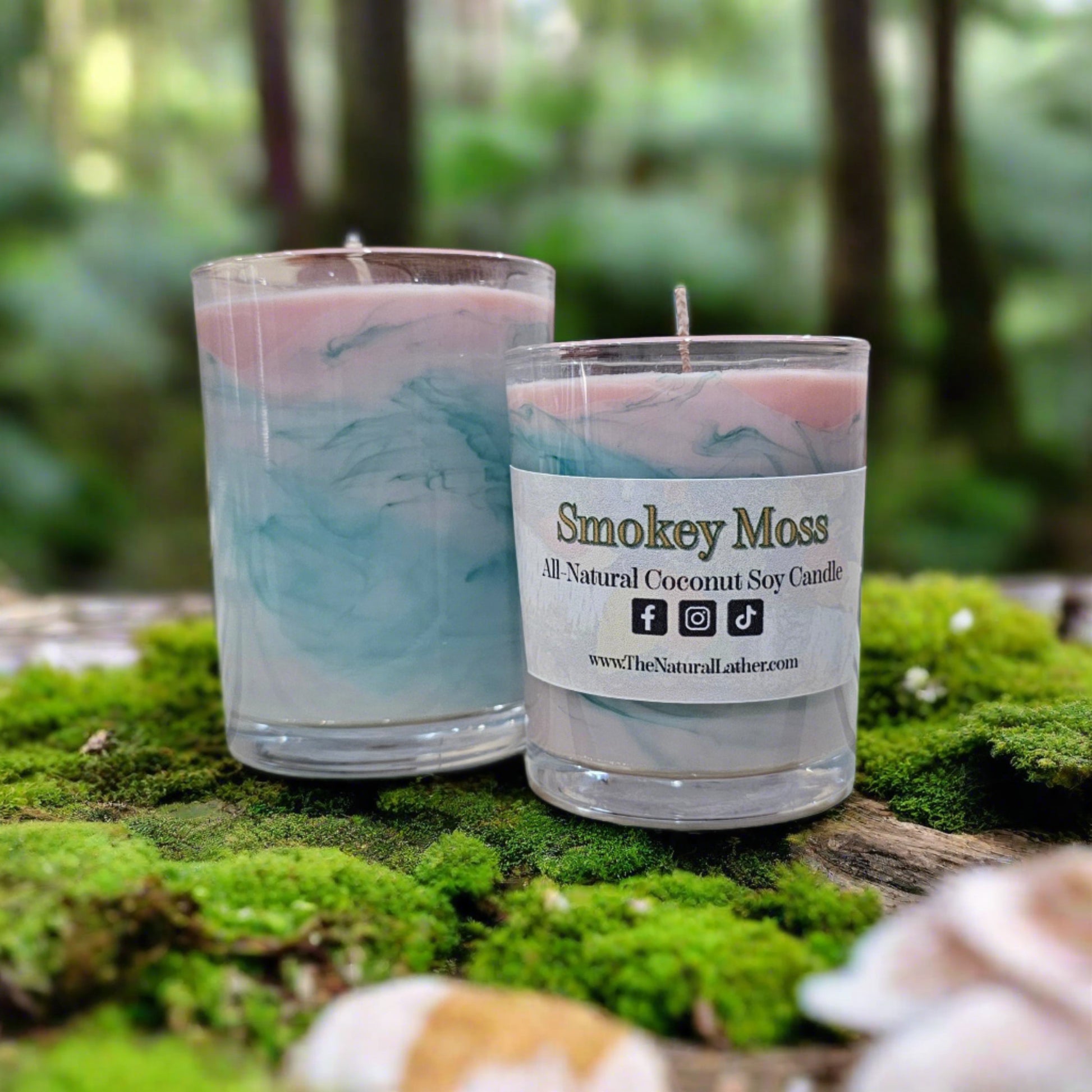 Smokey Moss Scented Coco-Soy Wax Candle by The Natural Lather