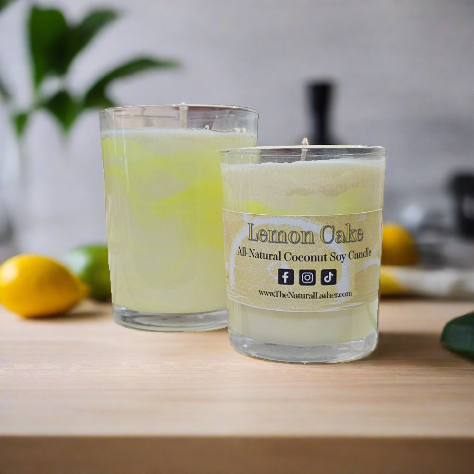 Lemon Cake Scented Coco-Soy Candle by The Natural Lather