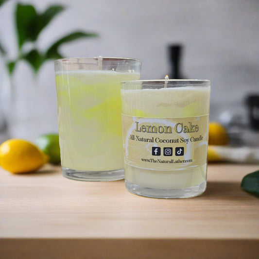 Lemon Cake Scented Coco-Soy Candle by The Natural Lather