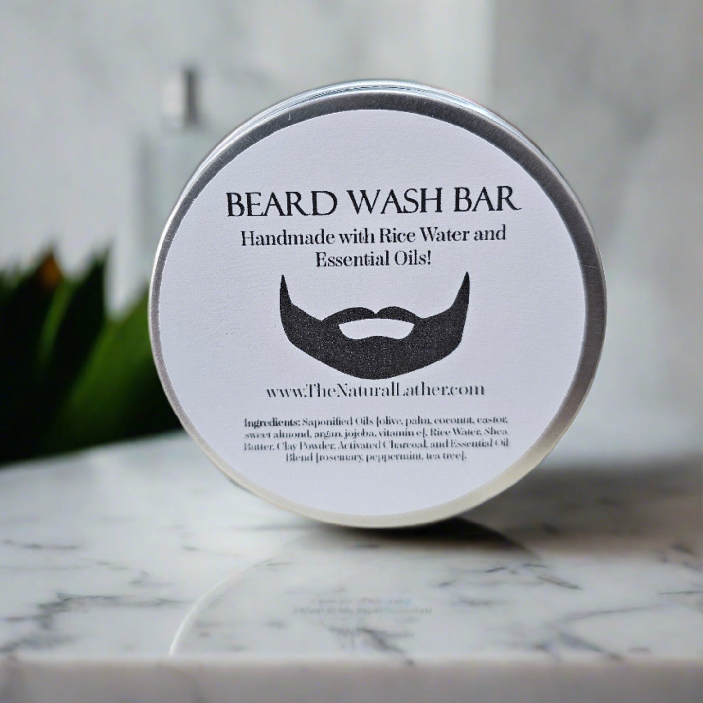 Men's Fermented Rice Water Beard Wash Bar by The Natural Lather