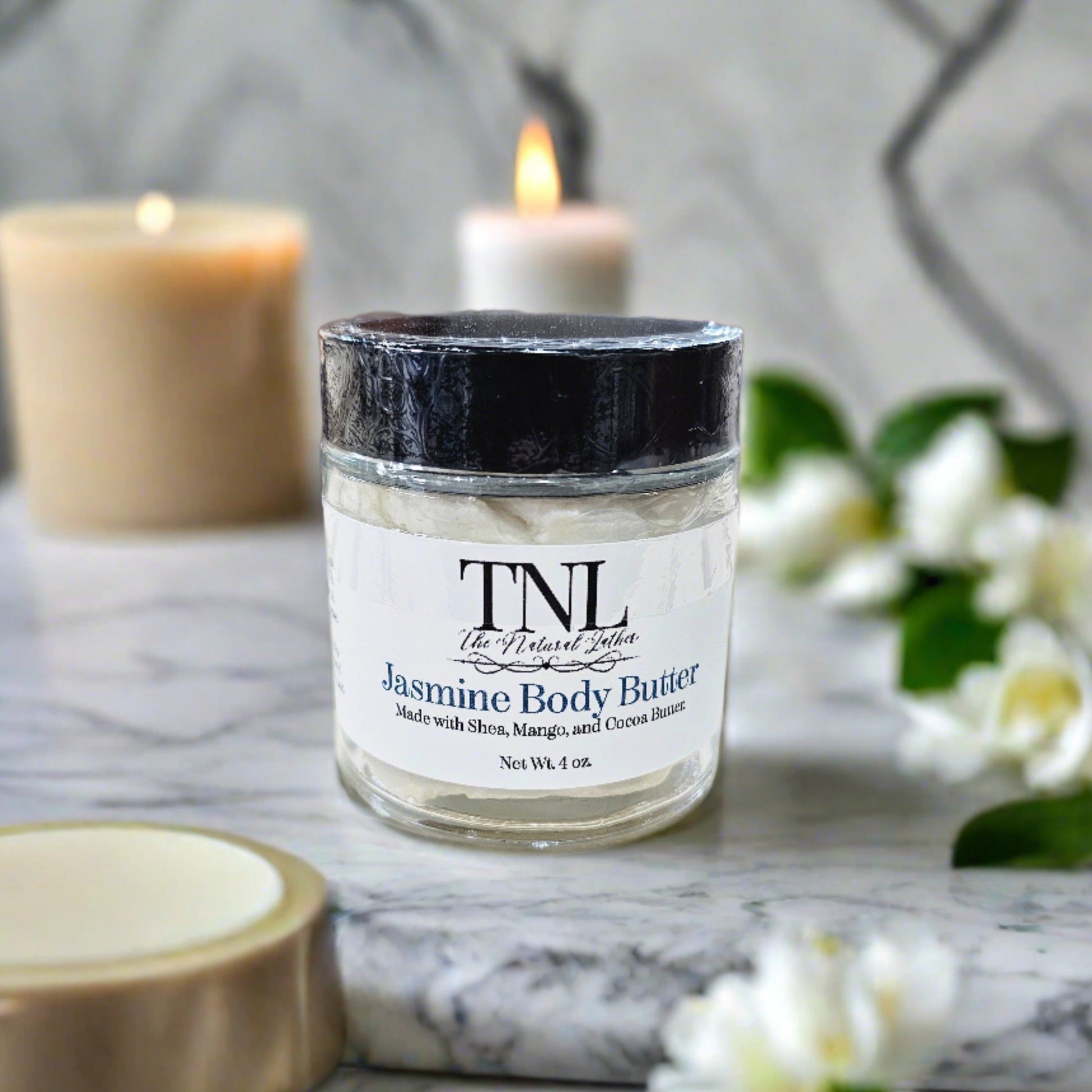 Jasmine Scented All-Natural Body Butter by The Natural Lather