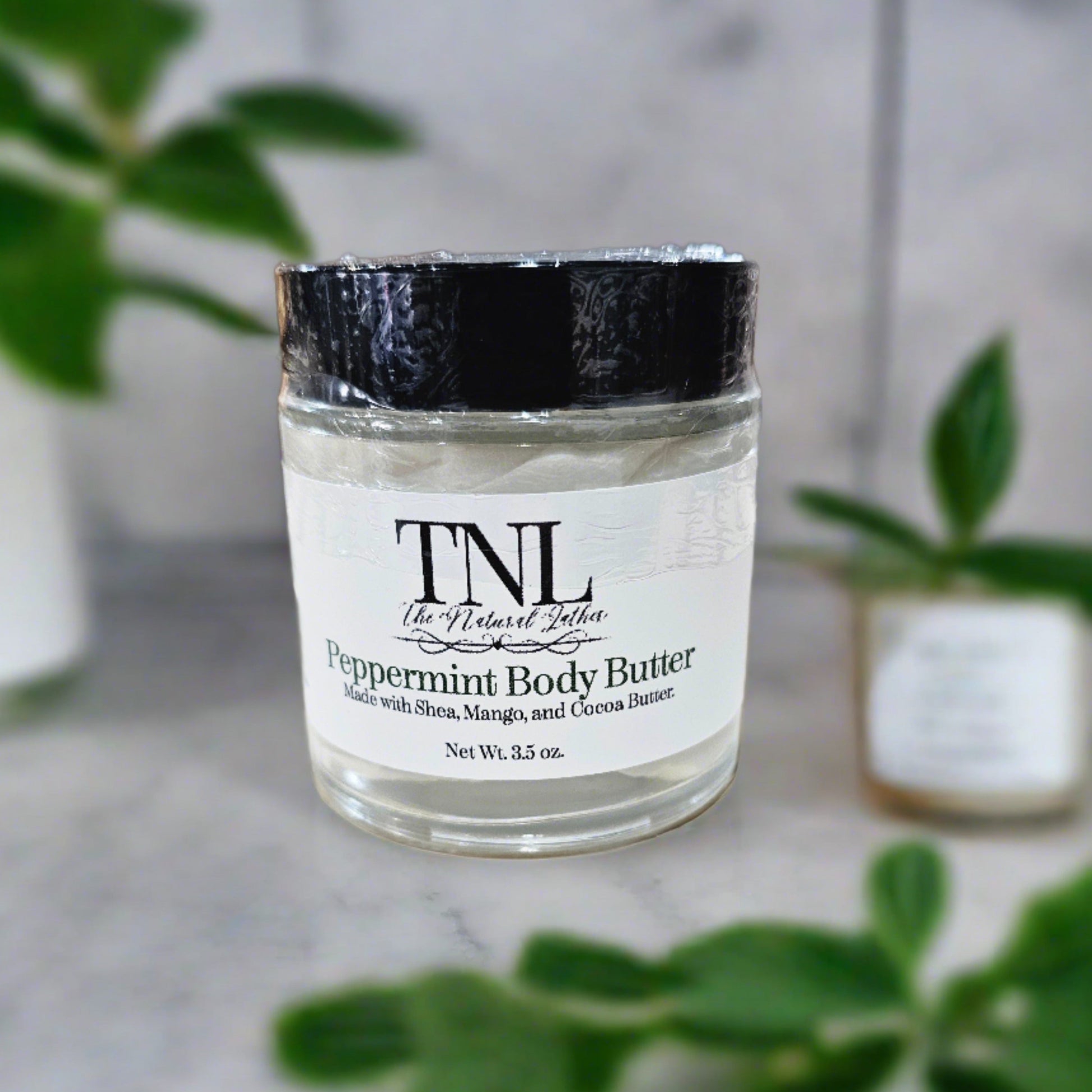 3.5oz Peppermint Scented All-Natural Body Butter by The Natural Lather