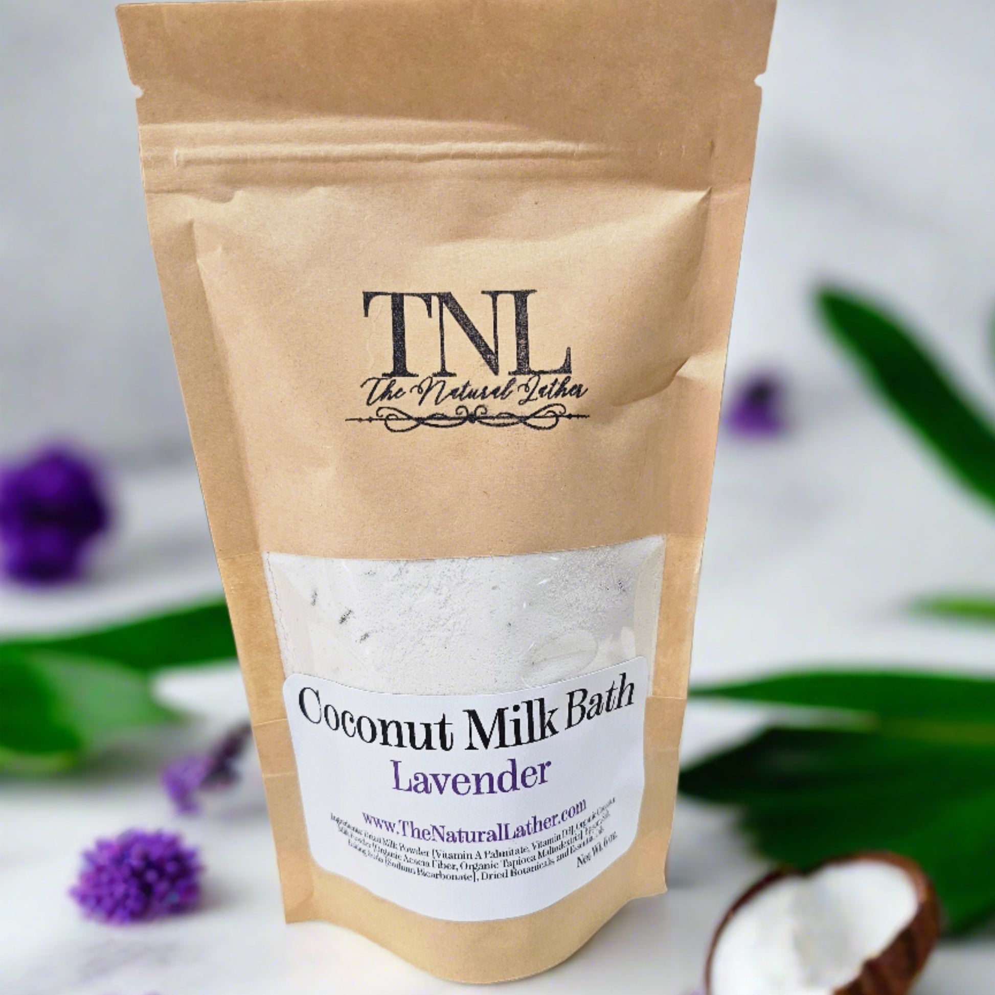 Lavender scented Coconut Milk Bath by The Natural Lather