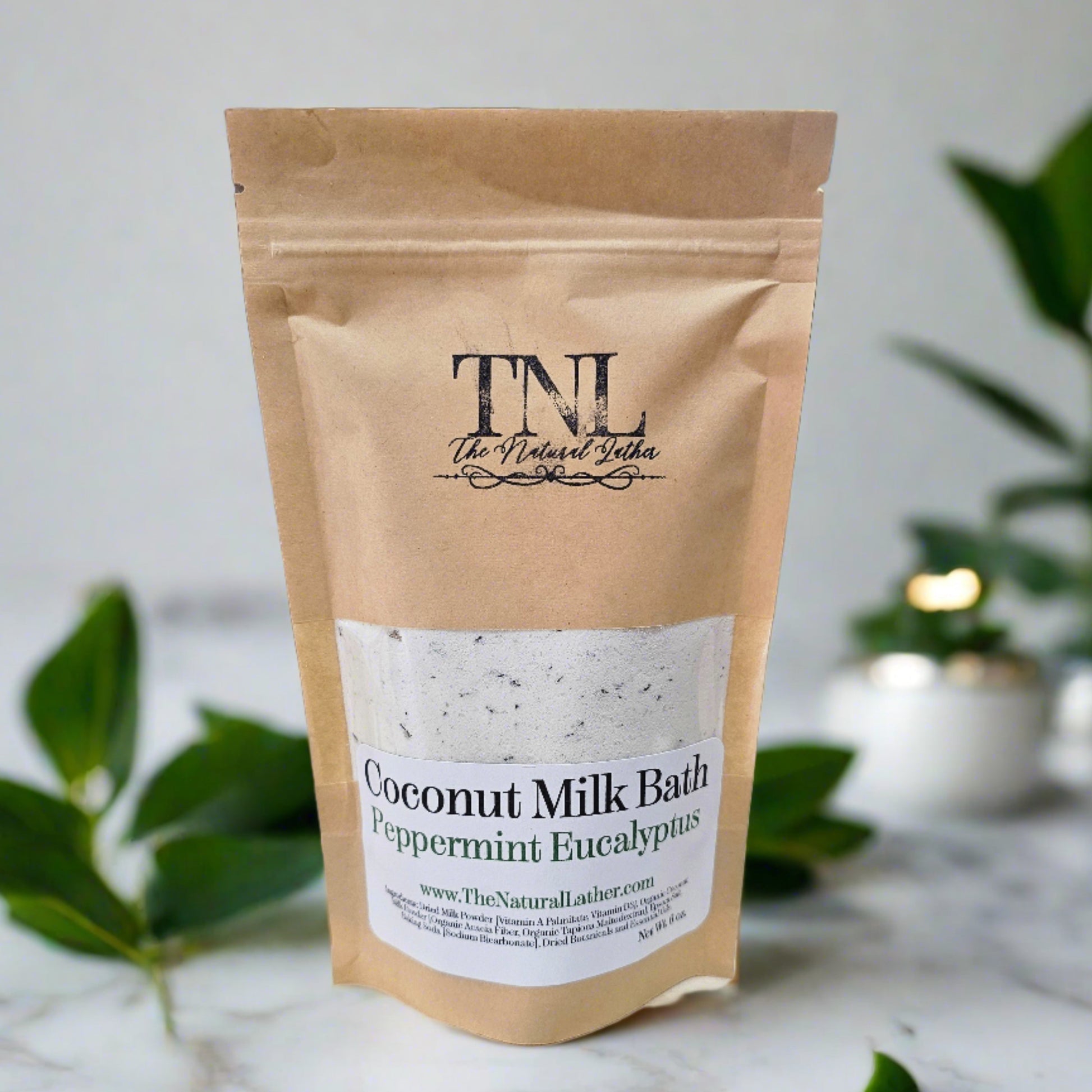 Peppermint Eucalyptus scented Coconut Milk Bath by The Natural Lather