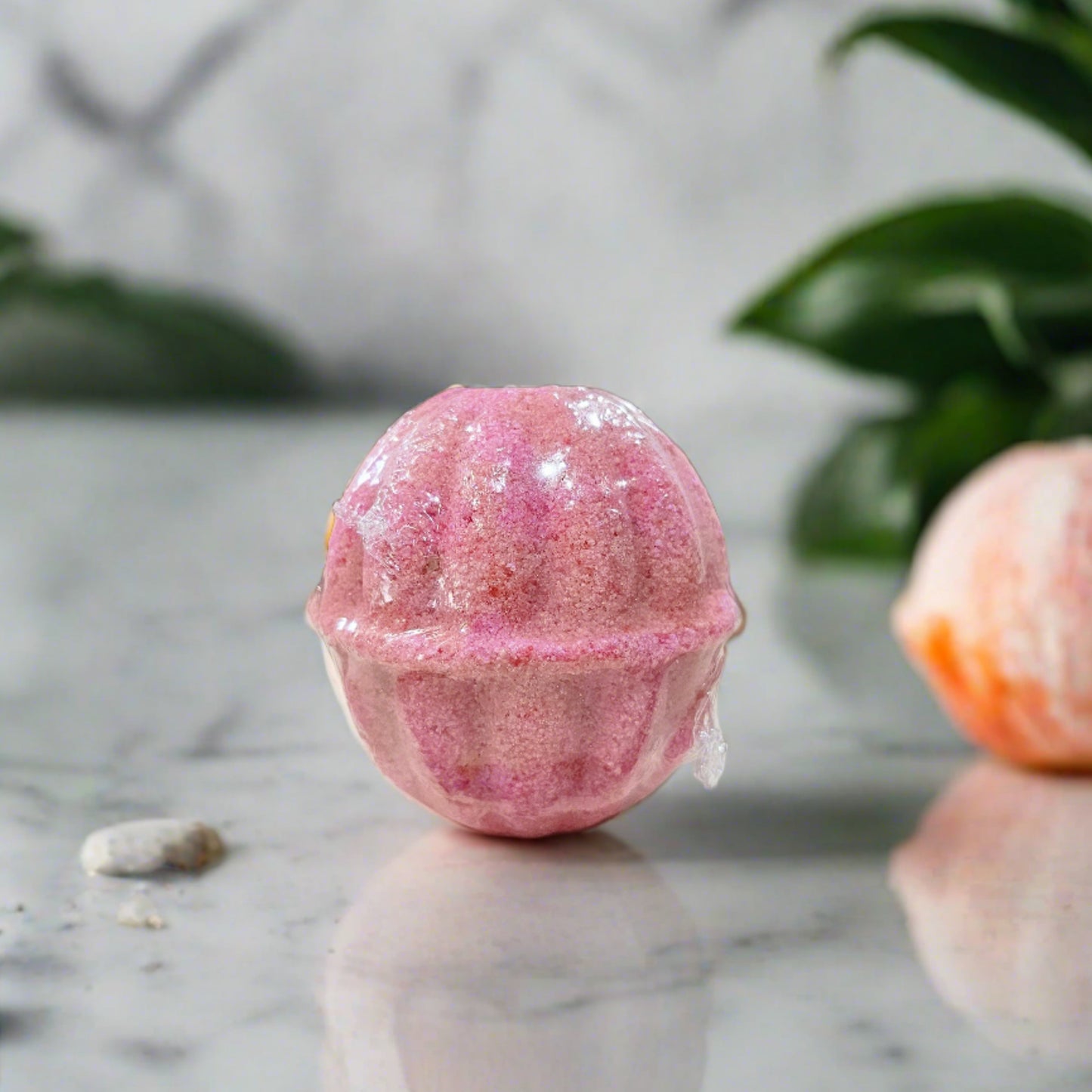 Peach Papaya Bath Bomb by The Natural Lather